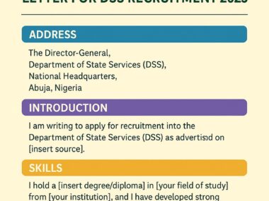 Application Letter for DSS Recruitment